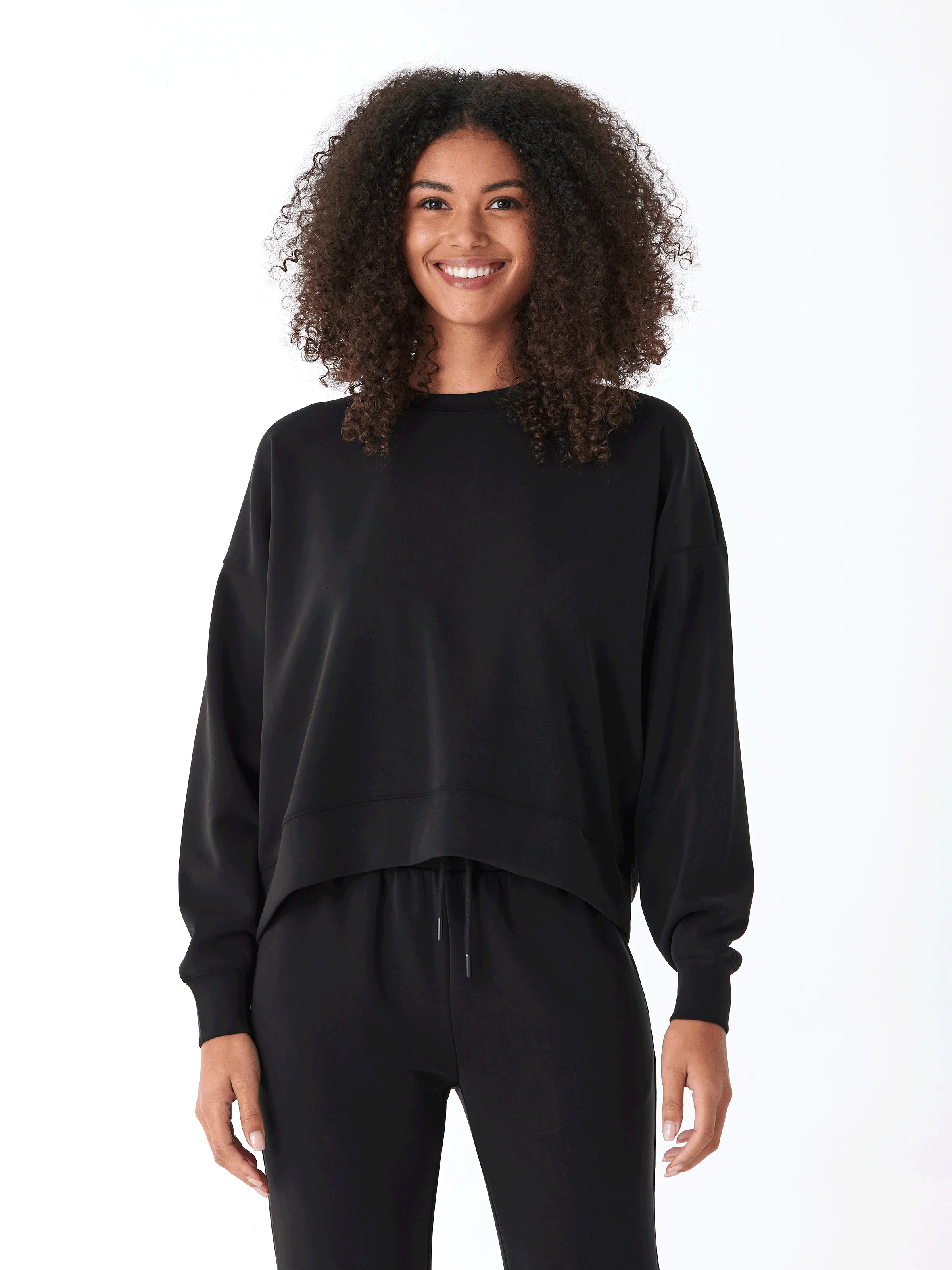 Naia Sueded Modal Pullover Day To Night Wear Basic Travel Fit