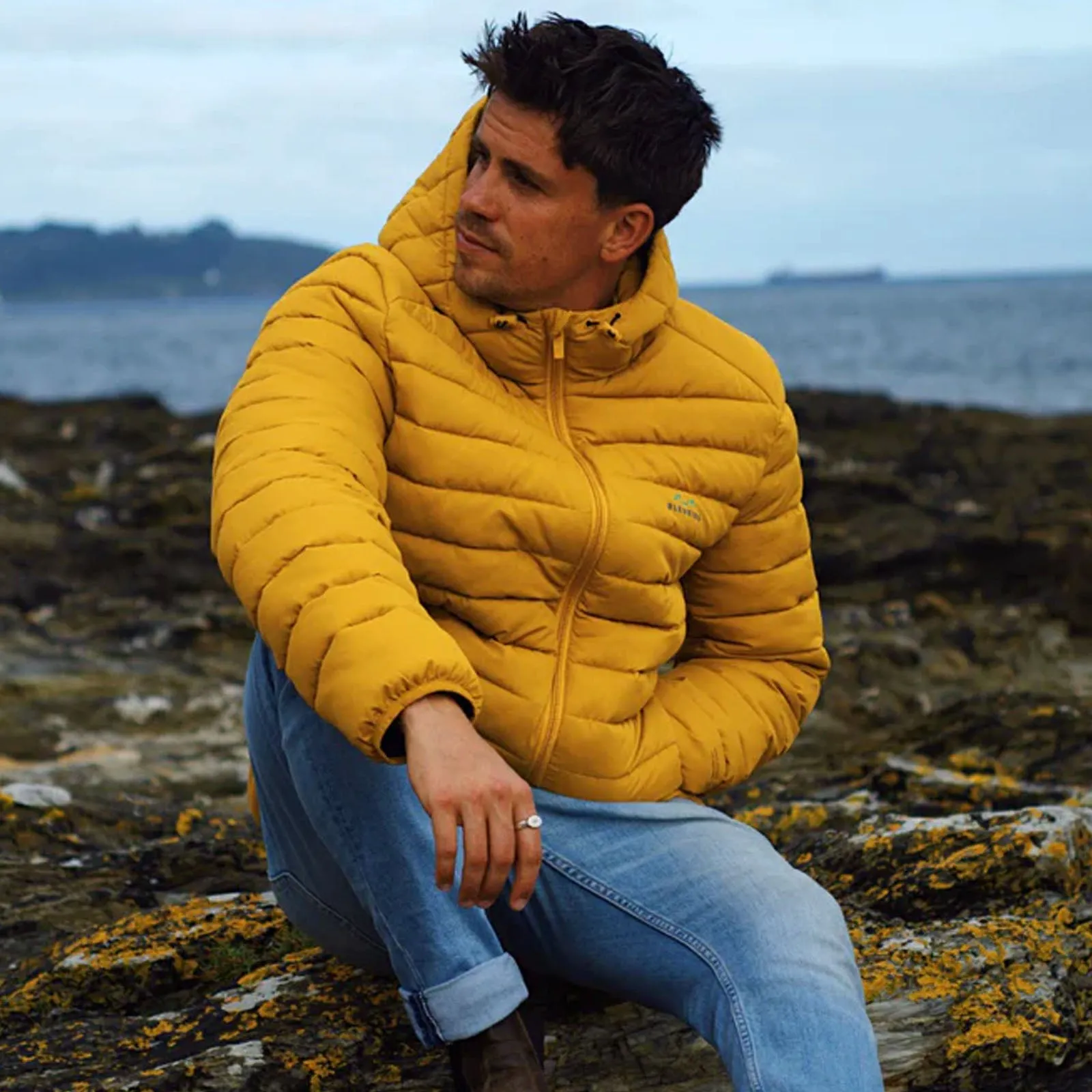 Checkered Style Bleubird Mens Tabor Water Resistant Packable Padded Coat