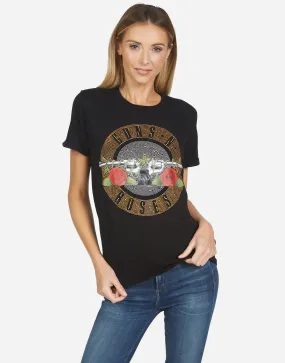 V neck style Versatile Top Edda X Guns N' Roses