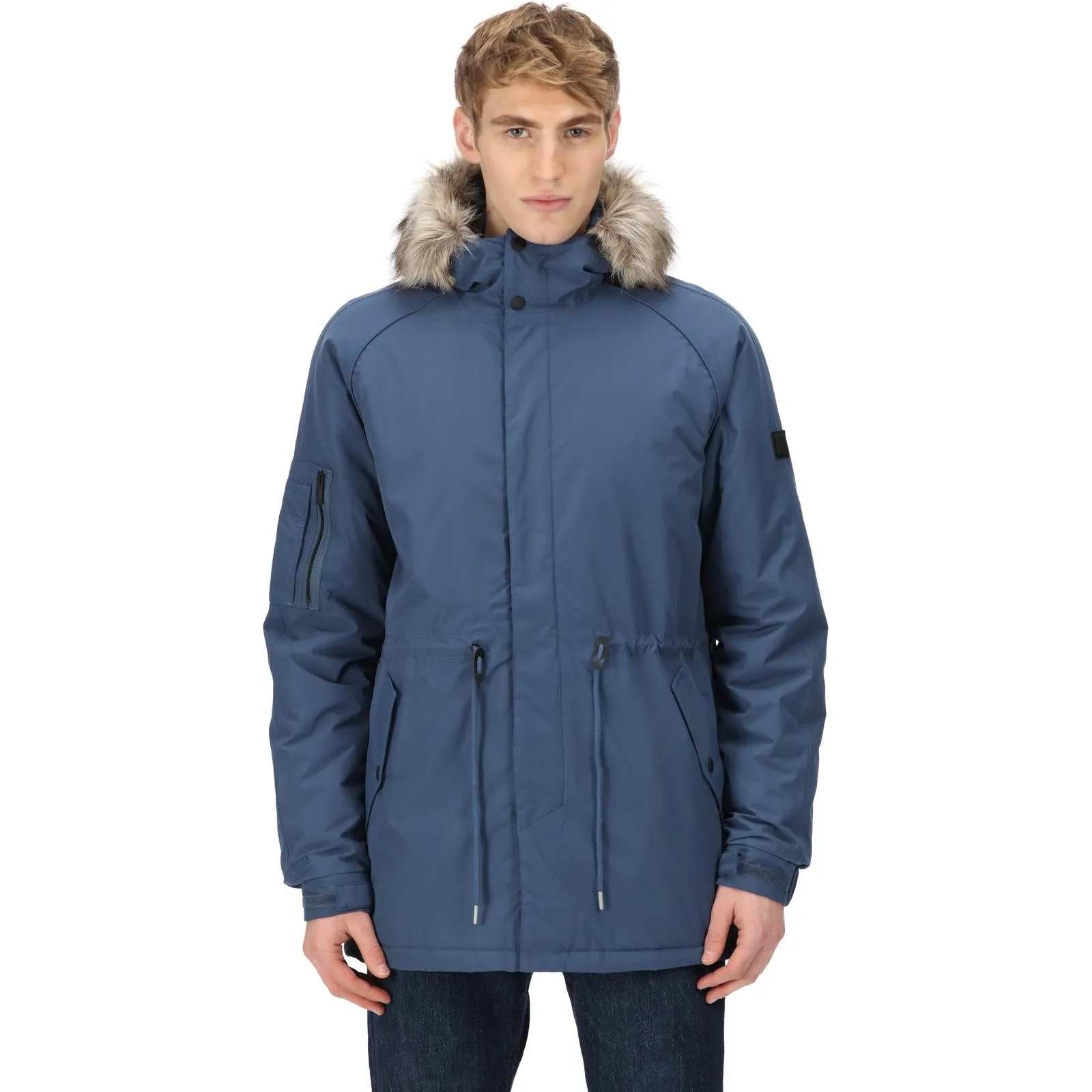 Regatta Mens Salinger III Waterproof Parka Jacket Headphone Hole Matte Surface Texture
