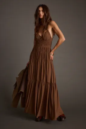 Adelina Mocha Maxi Dress Neutral Flow