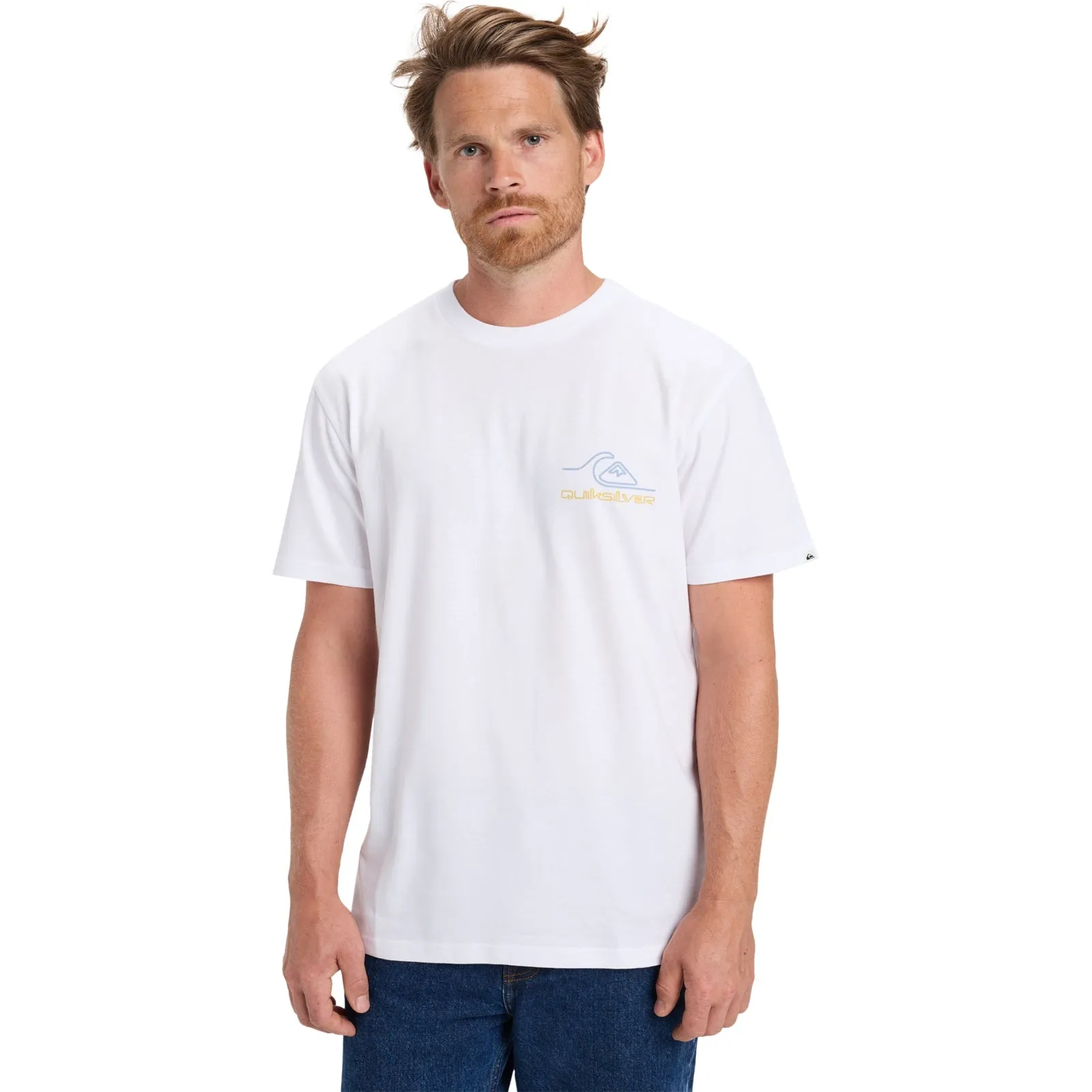 Quiksilver Mens Light Wave Crew Neck Short Sleeve T-Shirt Slim Fit Shirt