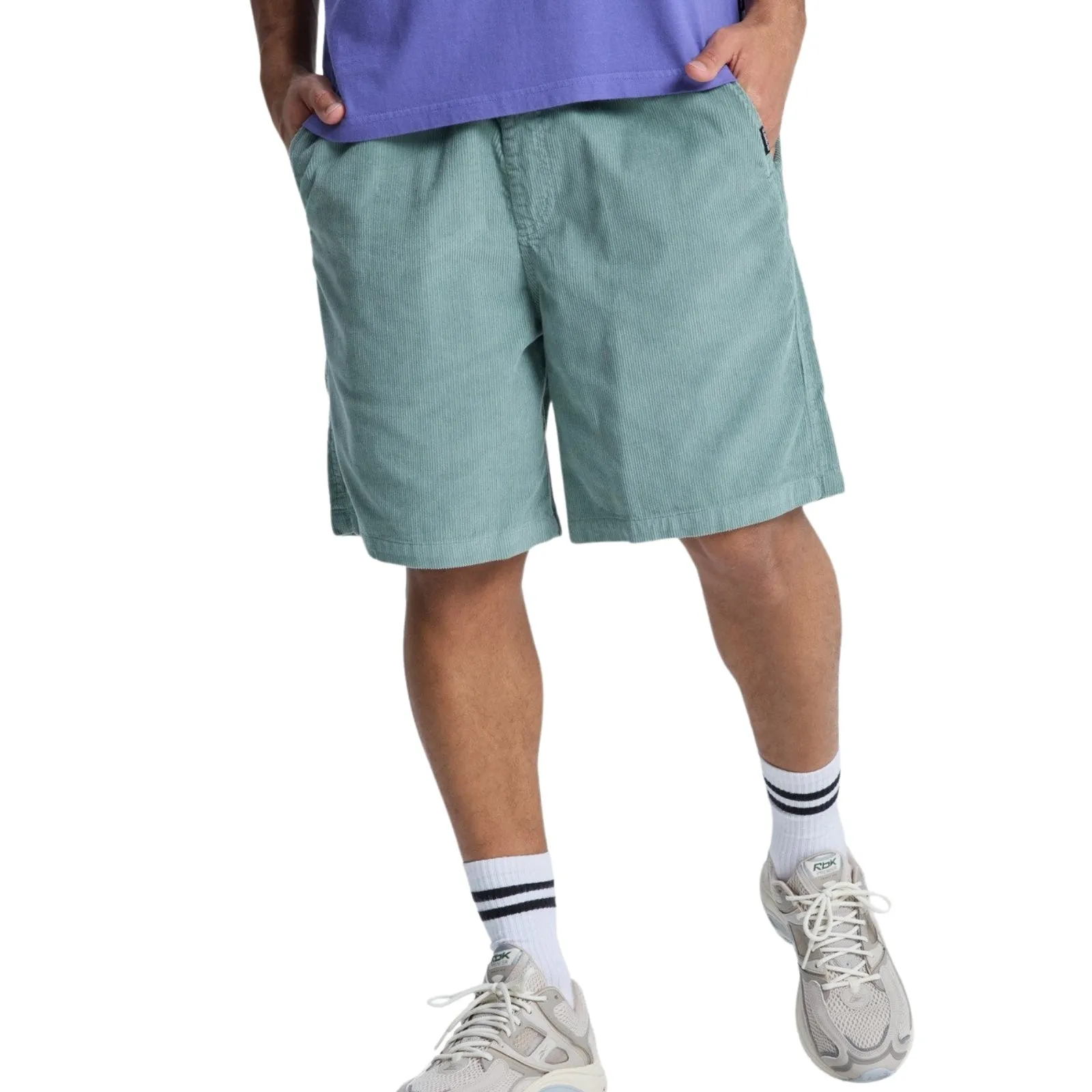 Sweat Resistant Fabric Business casual Quiksilver Mens Taxer Cord Chino Shorts