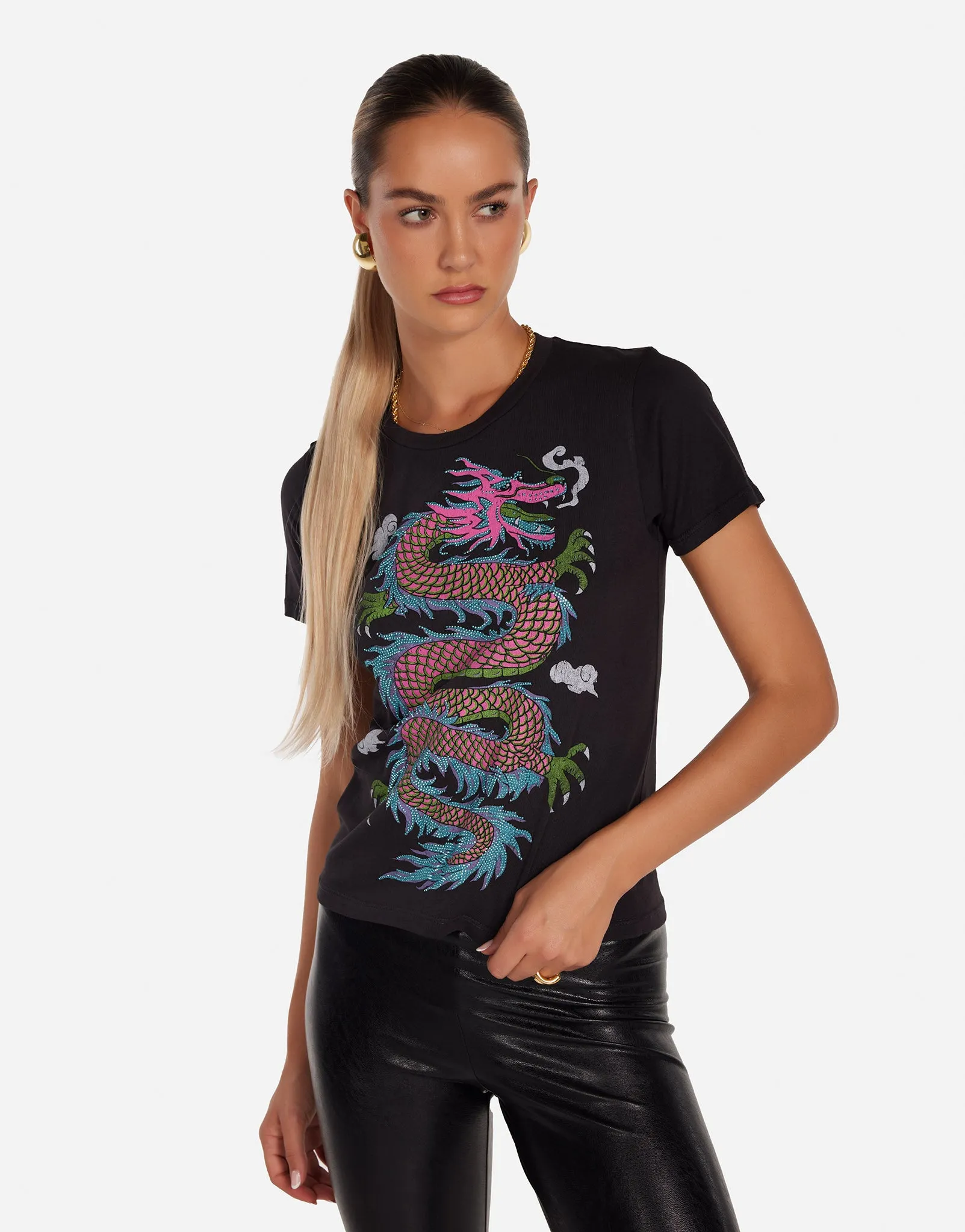 Ursula Vintage Pink Dragon w/ Studs Easy Wear Look