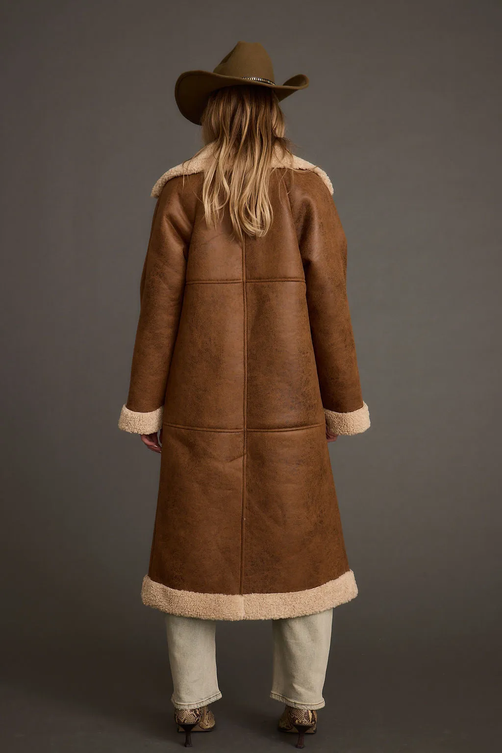 Softshell Material Sleek Comfort Livingston Brown Sherpa Coat