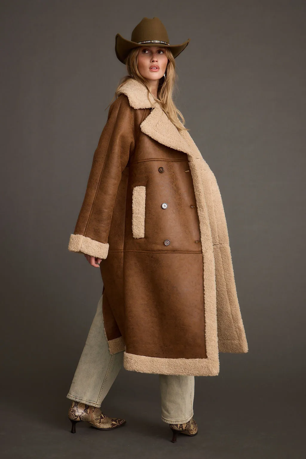 Water Resistant Design Eco Friendly Coatings Livingston Brown Sherpa Coat
