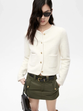 Alpaca Blend Knit Cardigan MoistureWicking Unisex Fit