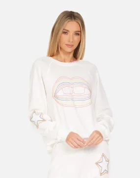 Anela Rainbow Lip Outline Woolen Formal Charm