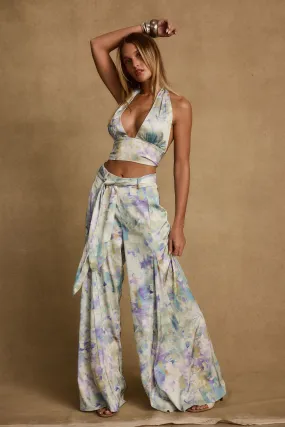 Walk Friendly HeatRegulating Picasso Blue Abstract Pants