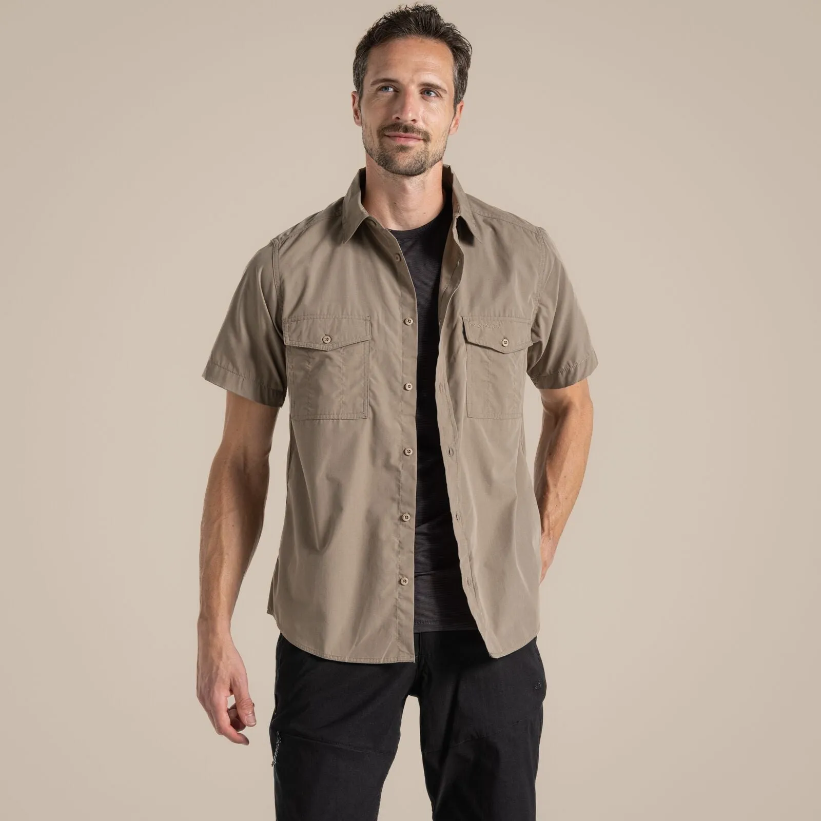 Eco-friendly Craghoppers Mens Kiwi Sun Protection Short Sleeve Shirt