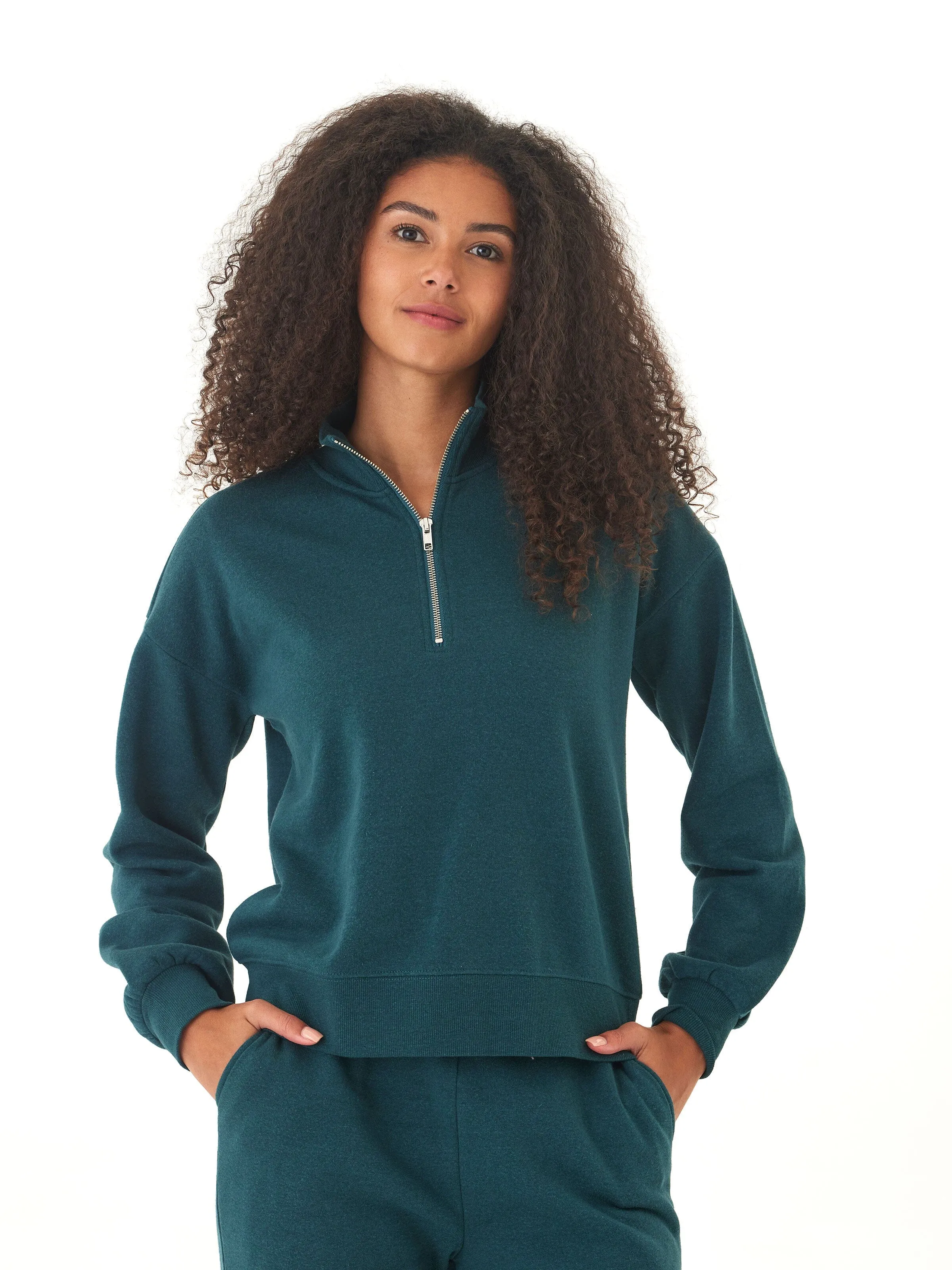 Chill Commute Fit Button Fastenings Constance Tribend Fleece Half Zip Pullover