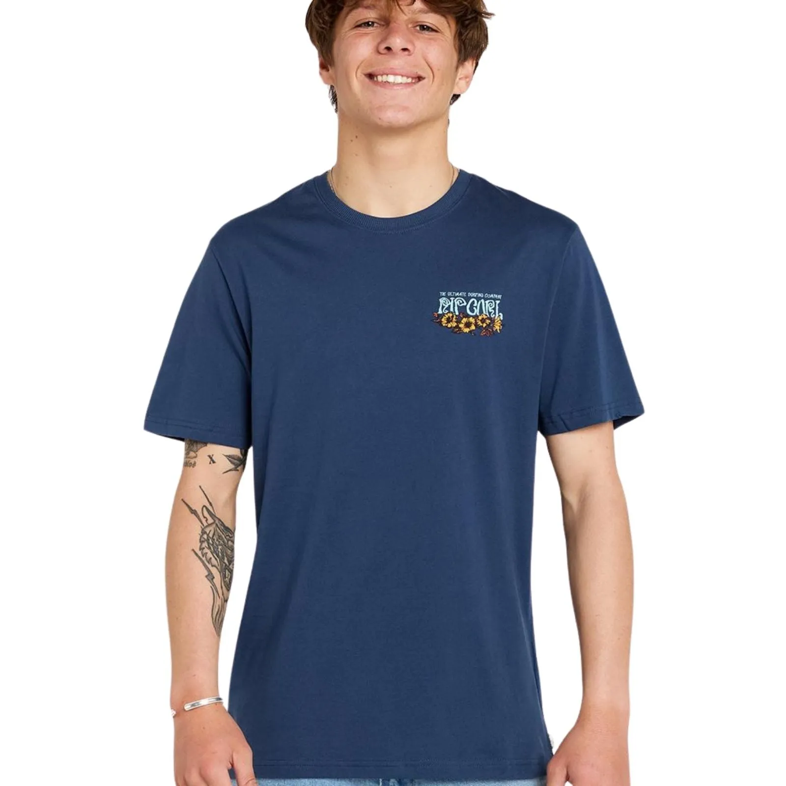ButterySoftTextile Rip Curl Mens Surf Paradise F&B Short Sleeve T-Shirt - Smokey Grape