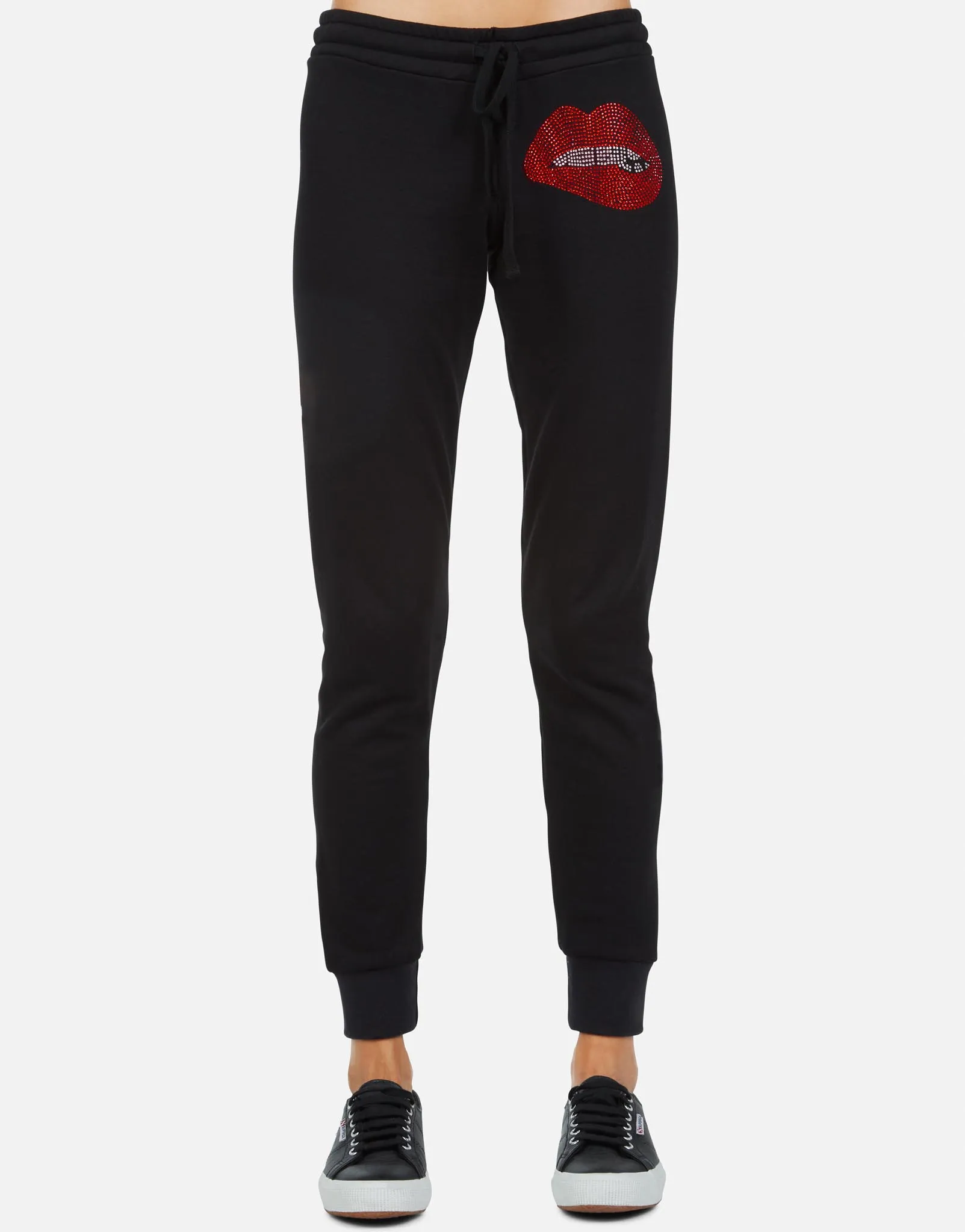 Jess X Crystal Biting Lip Soft Brushed Lining Casual Vibes