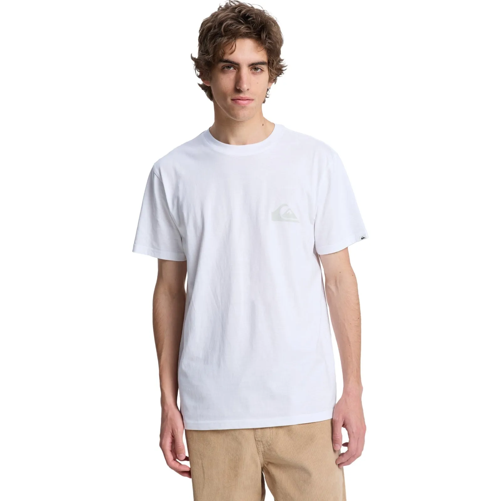 NonIrritating Seams Quiksilver Mens EV Mini Logo Crew Neck Short Sleeve T-Shirt