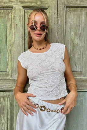 NonIrritatingStitching April White Lace Top