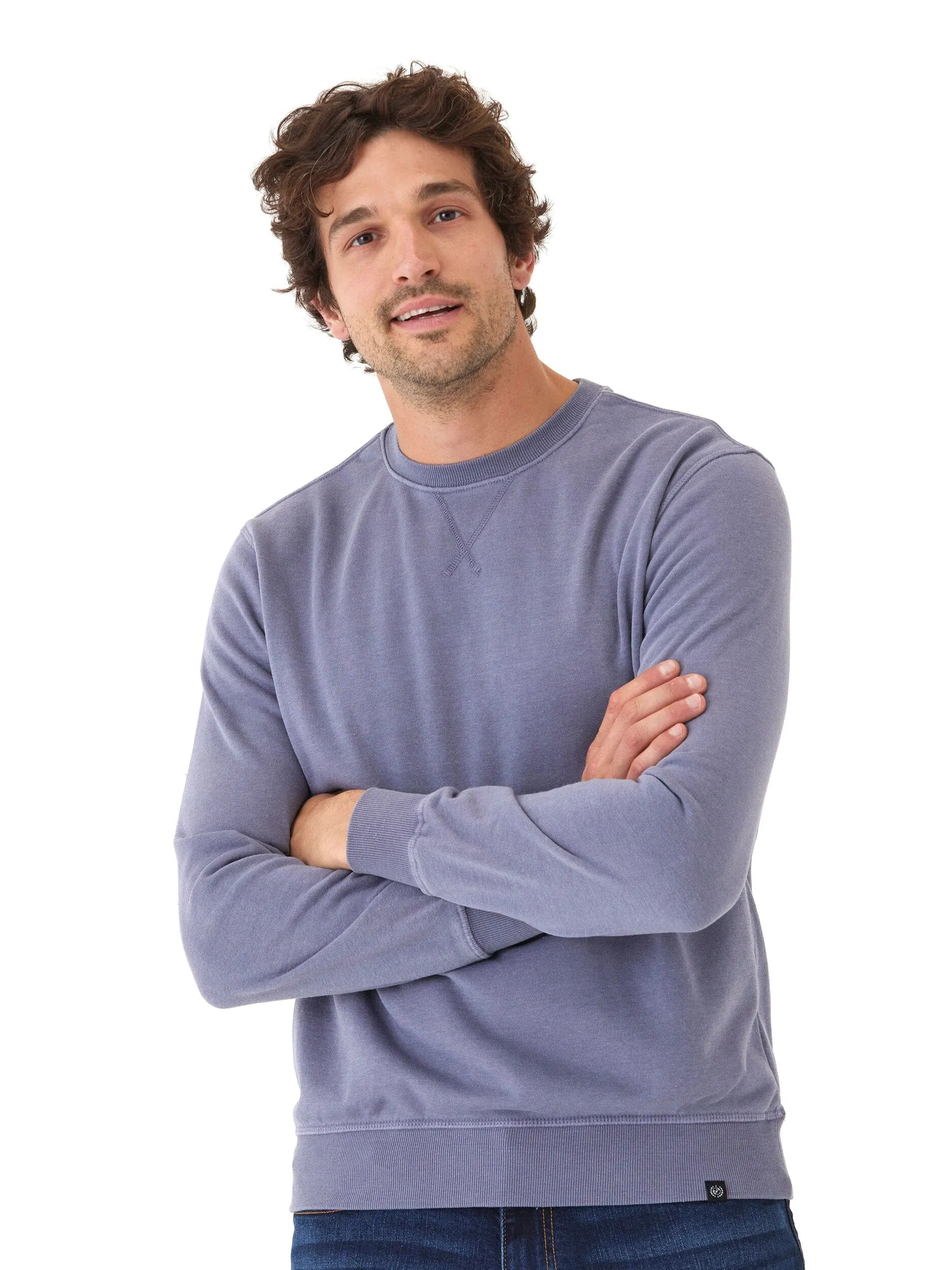 Mineral Wash Fleece Crew Windbreaker Inspired Fit