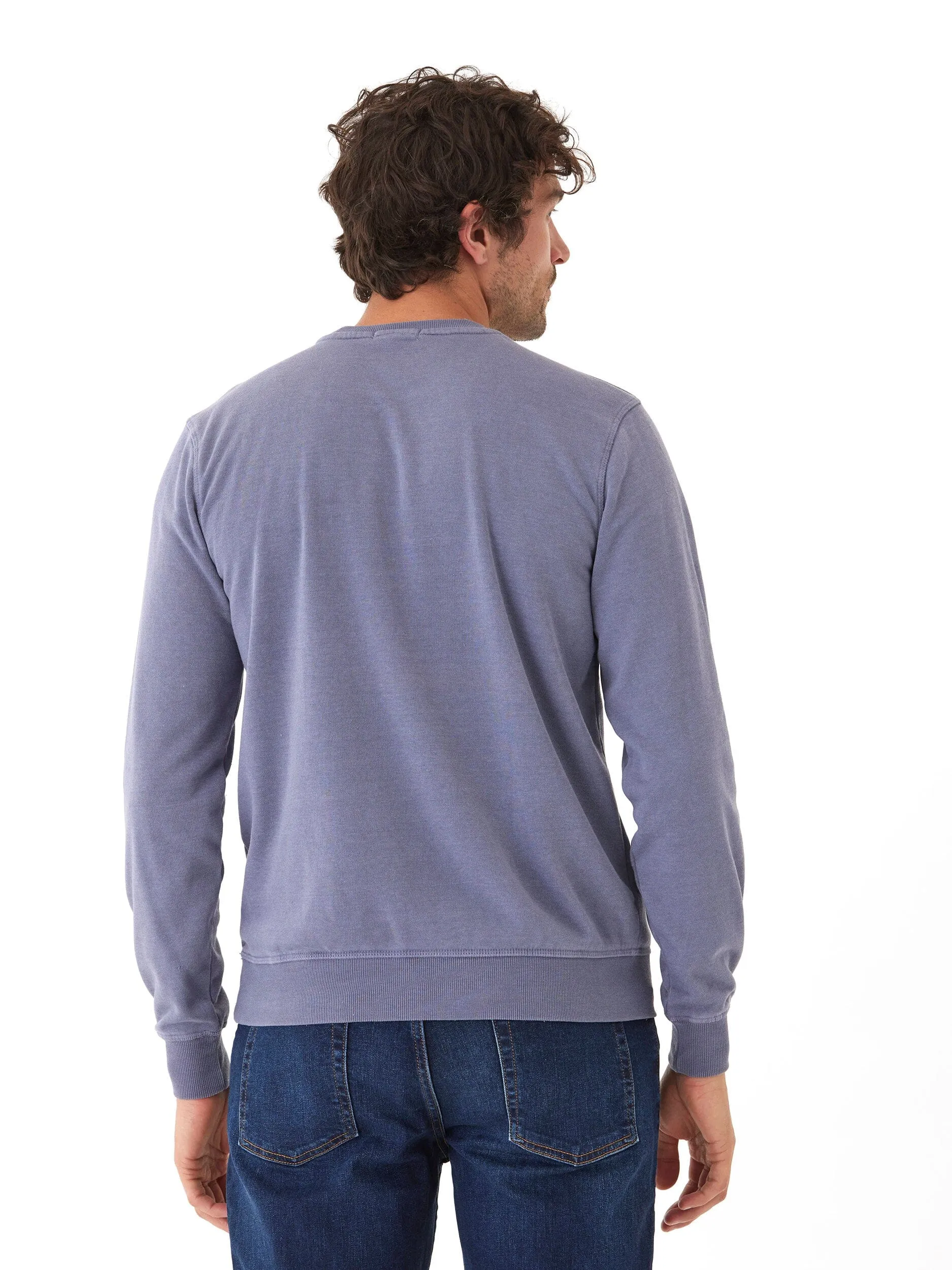 Mineral Wash Fleece Crew Flexible Fit Wear Reversible Layer