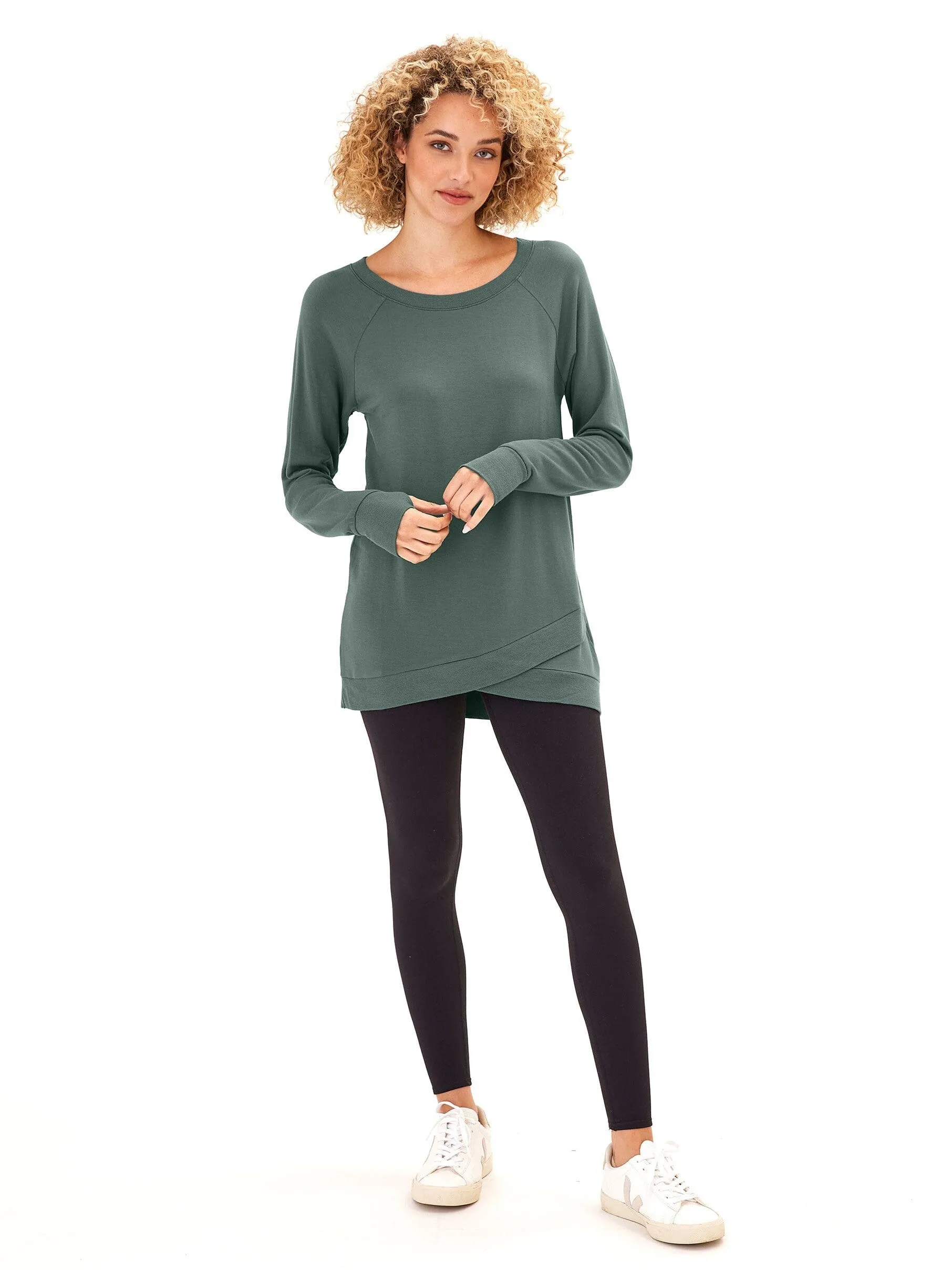 Leanna Feather Fleece Tunic ExpandableSideGussets