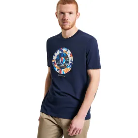Unstructured Silhouette Bamboo Fiber Fabric Ben Sherman Mens Tropical Target Short Sleeve T-Shirt