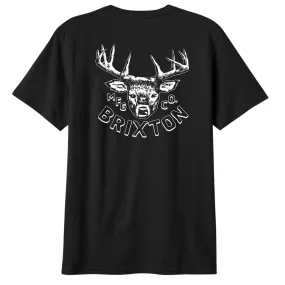 DurableReinforcement Torsion Support Structure Brixton Mens Berick Vintage Graphic Short Sleeve T-Shirt