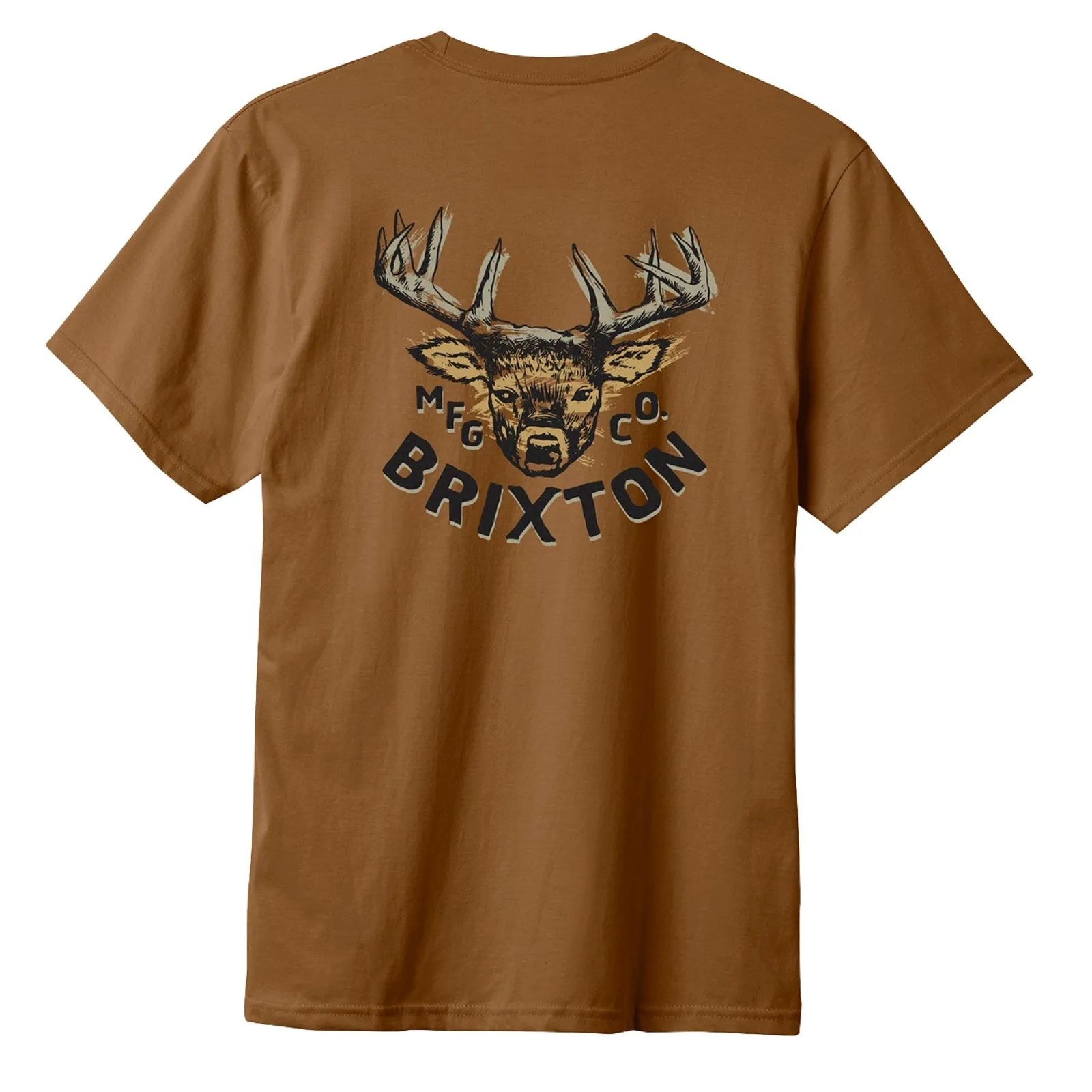 GarmentDyed Soft Brushed Finish Brixton Mens Berick Vintage Graphic Short Sleeve T-Shirt