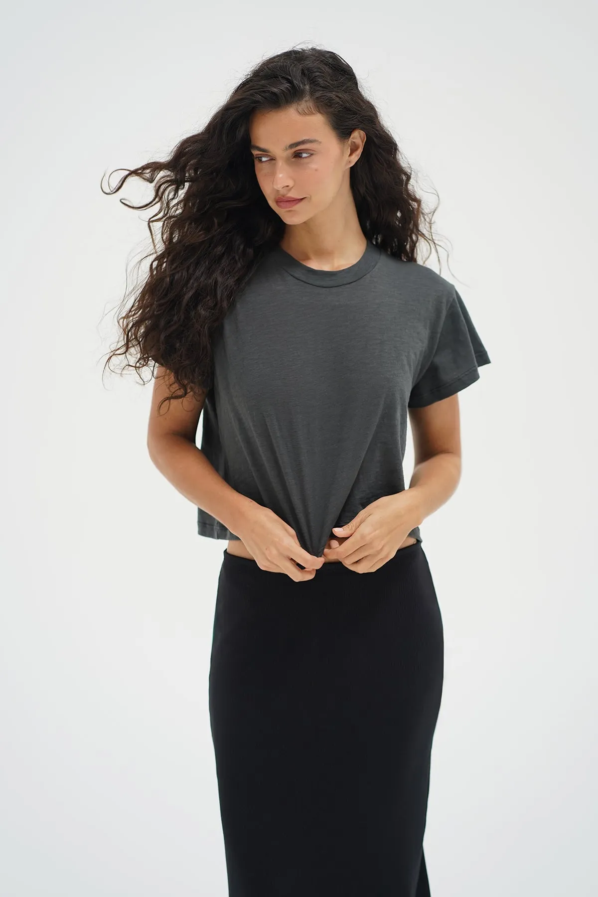 Ava Tee - Pirate Black Comfortable fit Summer Casual