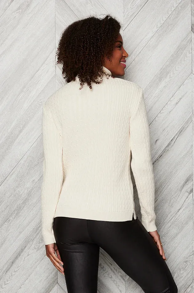 Baby Cable T-Neck Soft Layering Chill Layers