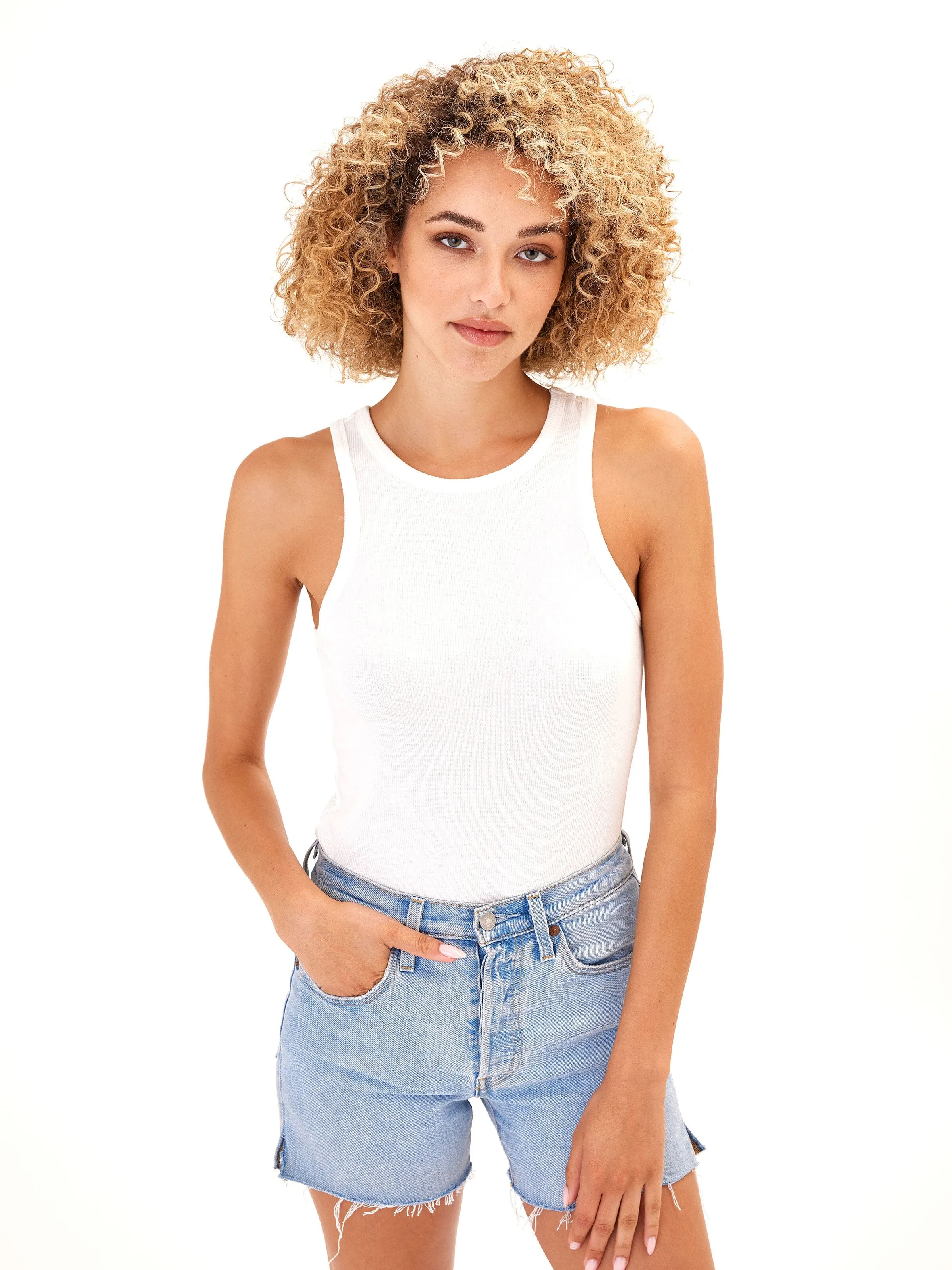 significant senior's Bailey Feather Rib High Neck Tank