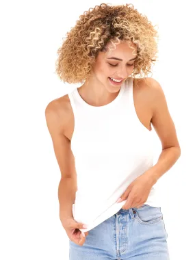 Bailey Feather Rib High Neck Tank Ripstop Weave
