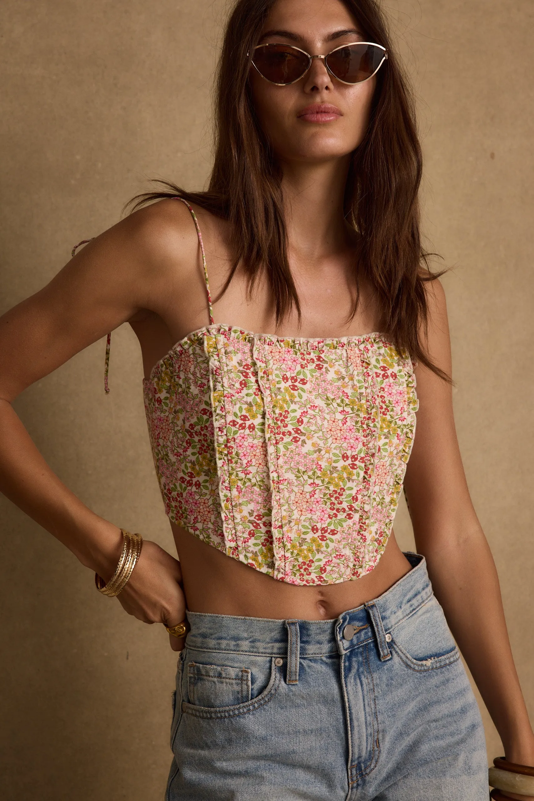 OdorResistantTreatment Bay View Floral Corset Top