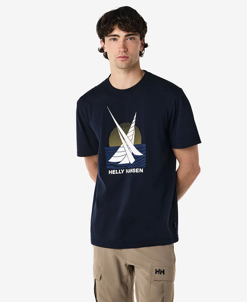 Breathable back panel Hot Weather BEAM T-SHIRT, Navy