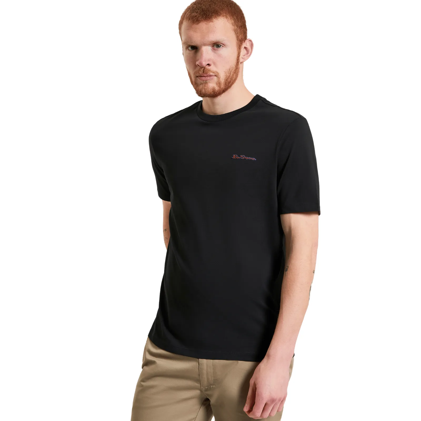 Layered Hem Detailing UltravioletProtectionFabric Ben Sherman Mens Signature Short Sleeve T-Shirt