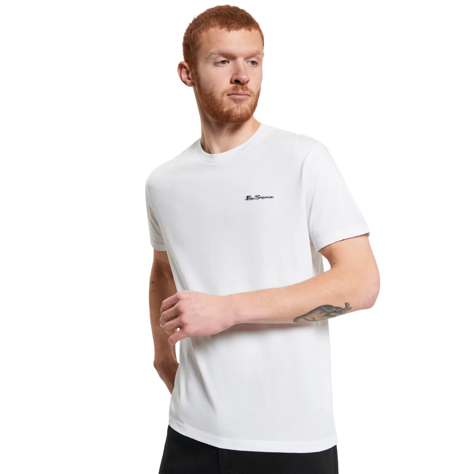 Ben Sherman Mens Signature Short Sleeve T-Shirt UV Protective Coating MinimalistSilhouette