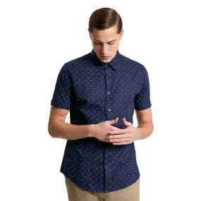 Fashion staples Contrast Stitch Ben Sherman Mens Stipple Print Big & Tall Short Sleeve Shirt