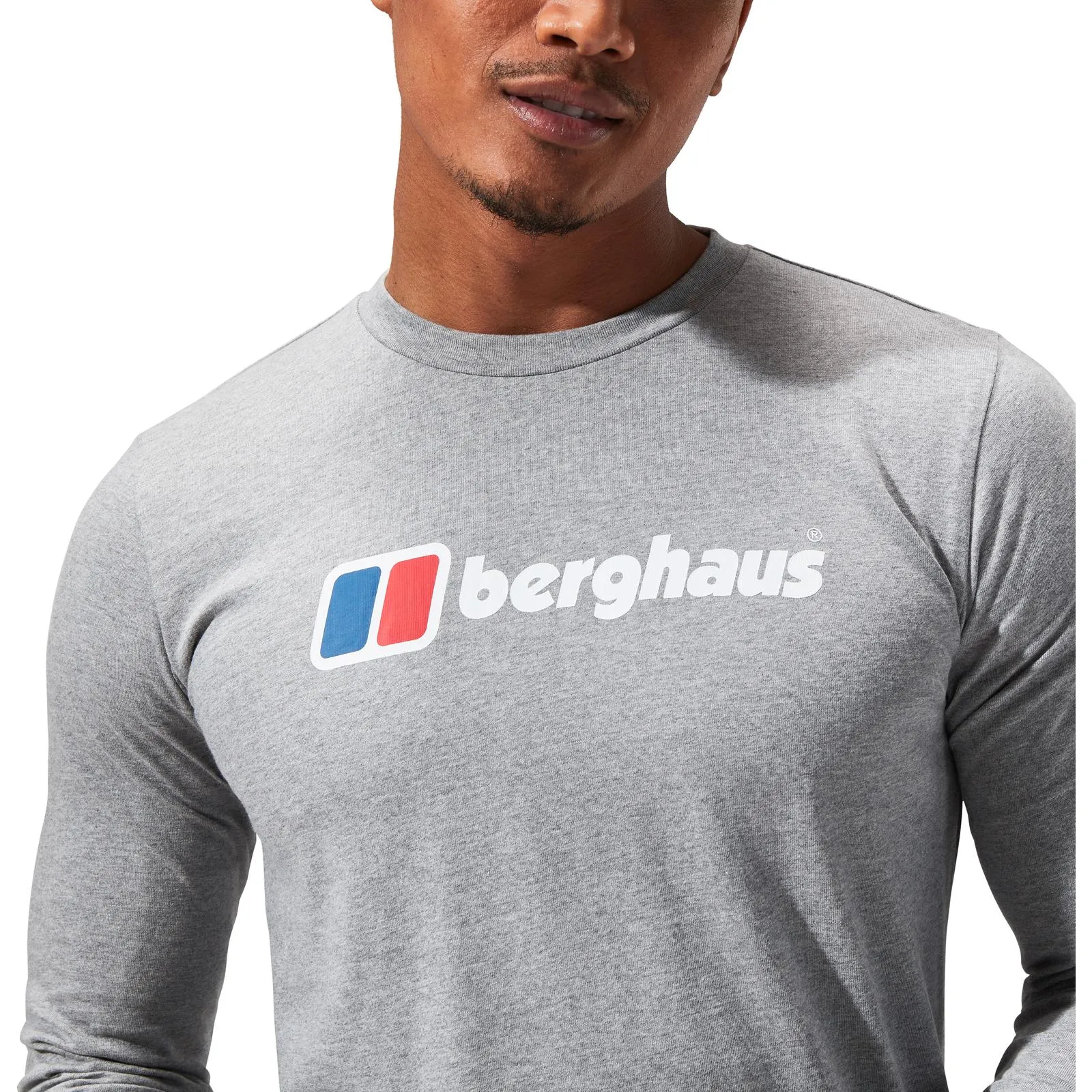 Berghaus Mens Big Logo Long Sleeve T Anti Pilling Finish