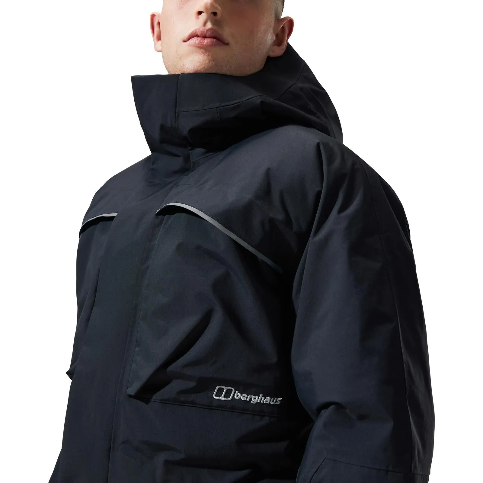 Berghaus Mens Hudsonian Parka 2.0 Waterproof Jacket Flat Lock Stitching Smart Casual Piece