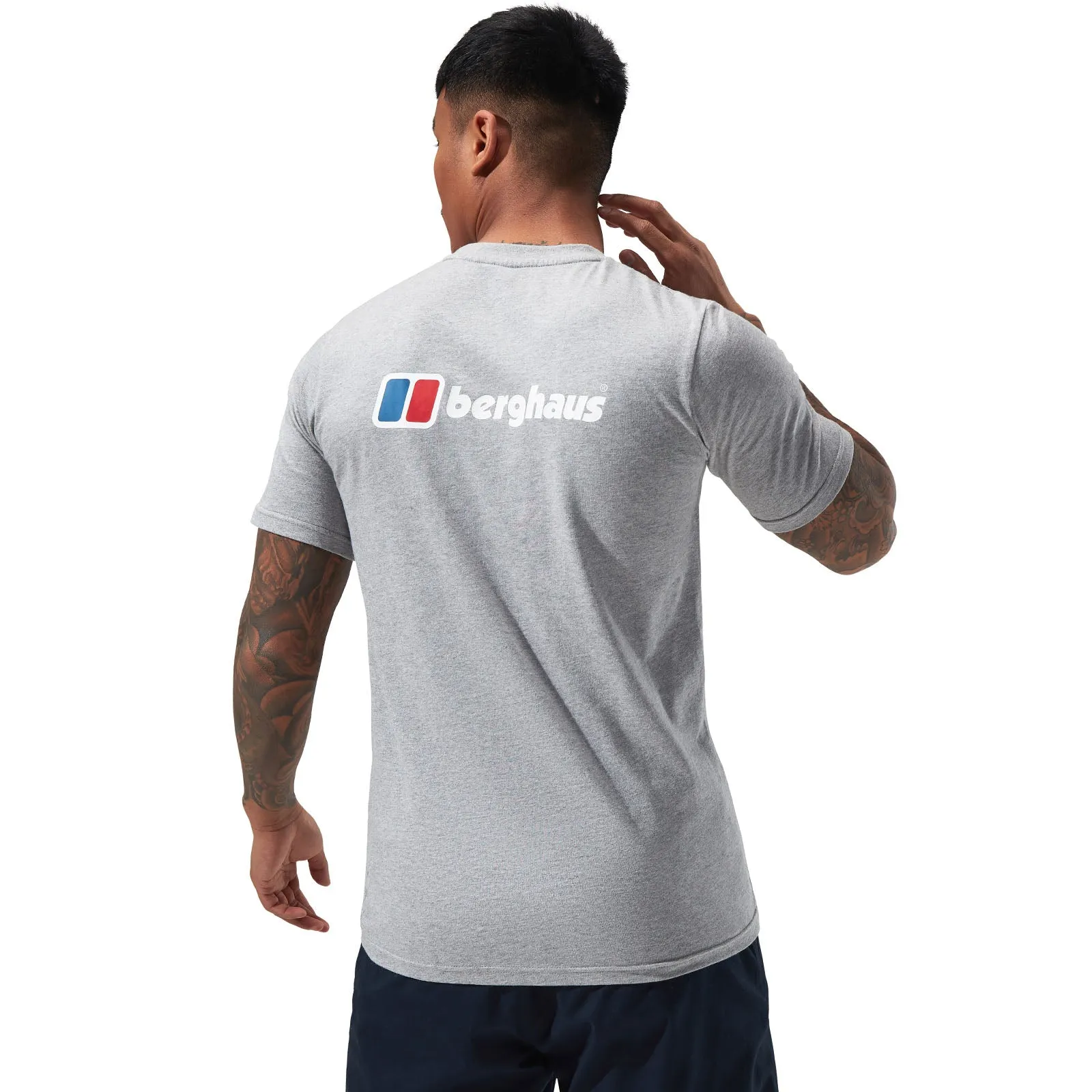 Reinforced Hem Berghaus Mens Organic Front & Back Logo Cotton T-Shirt