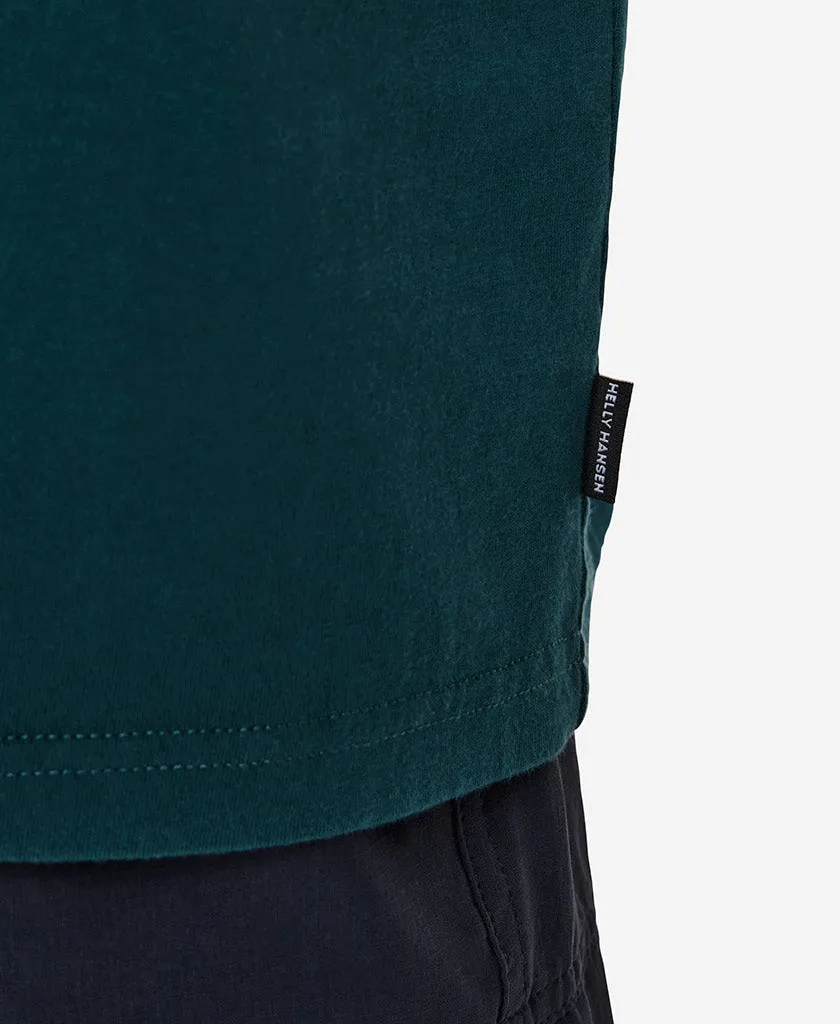 VNeck Style ZipClosure BERM T-SHIRT, Dark Creek
