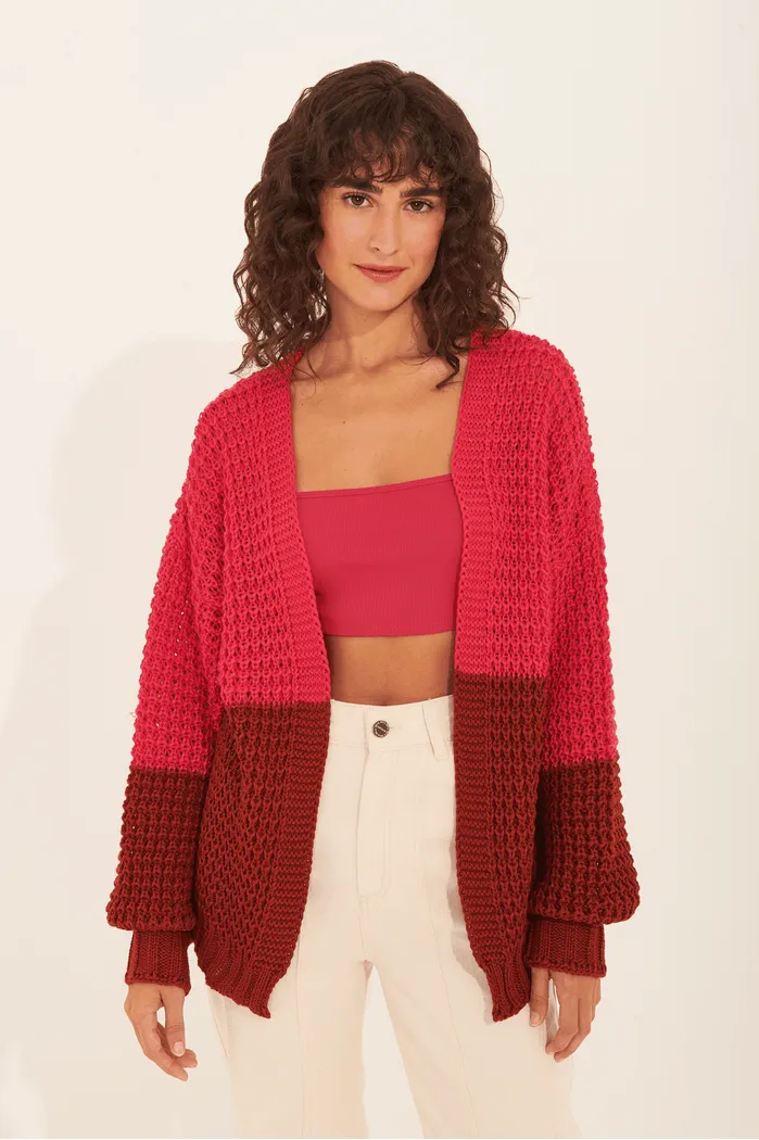 Ergonomic Sleeve Shaping BICOLOUR CARDI