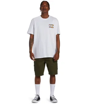 Billabong Mens Crayon Wave Short Sleeve T-Shirt OversizedSilhouette