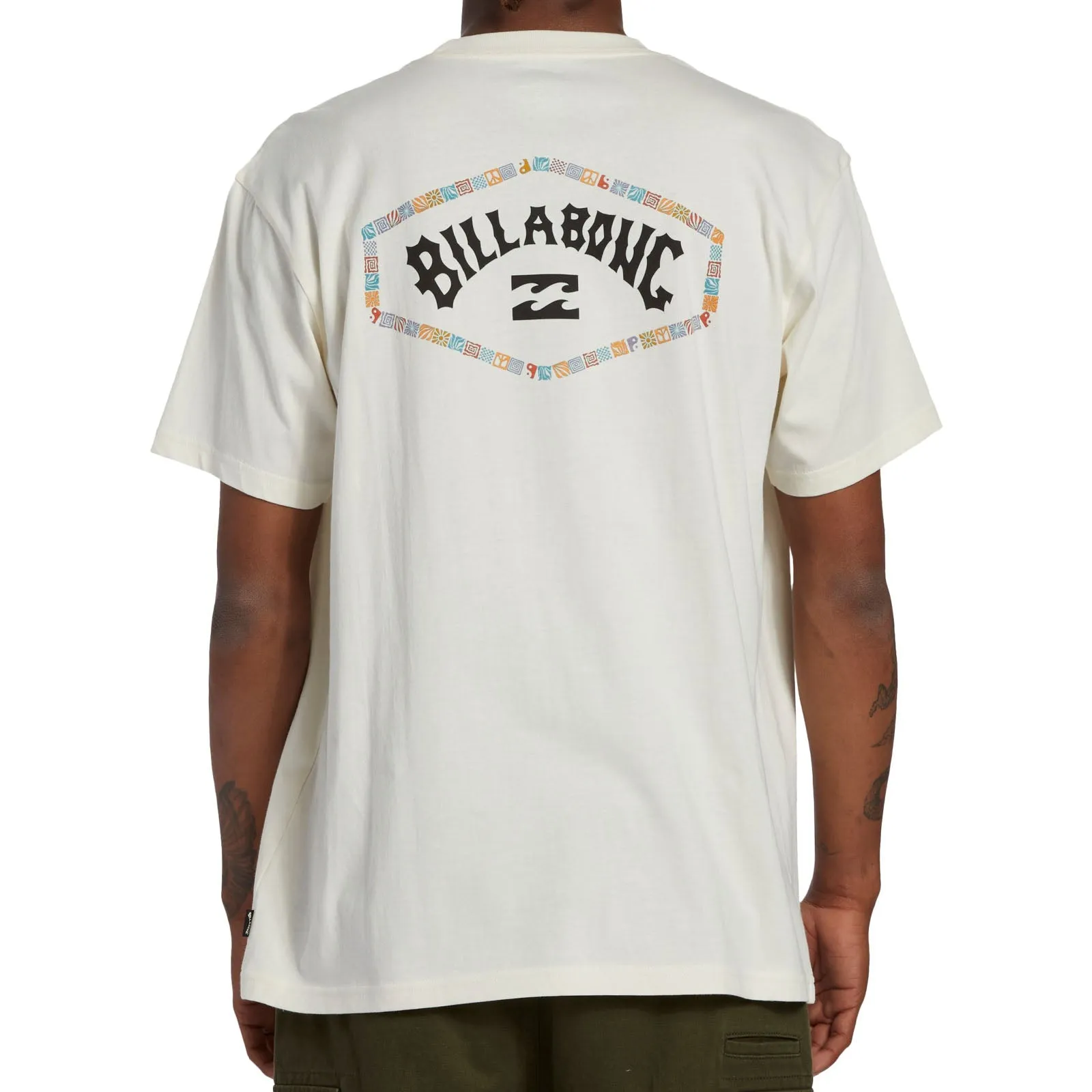 Billabong Mens Exit Arch Crew Neck Cotton T-Shirt Stylish T-shirt Non Irritating Seam Finish
