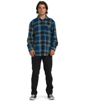 Billabong Mens Furnace Flannel Check Lumberjack Overshirt - Dark Blue Professional Look