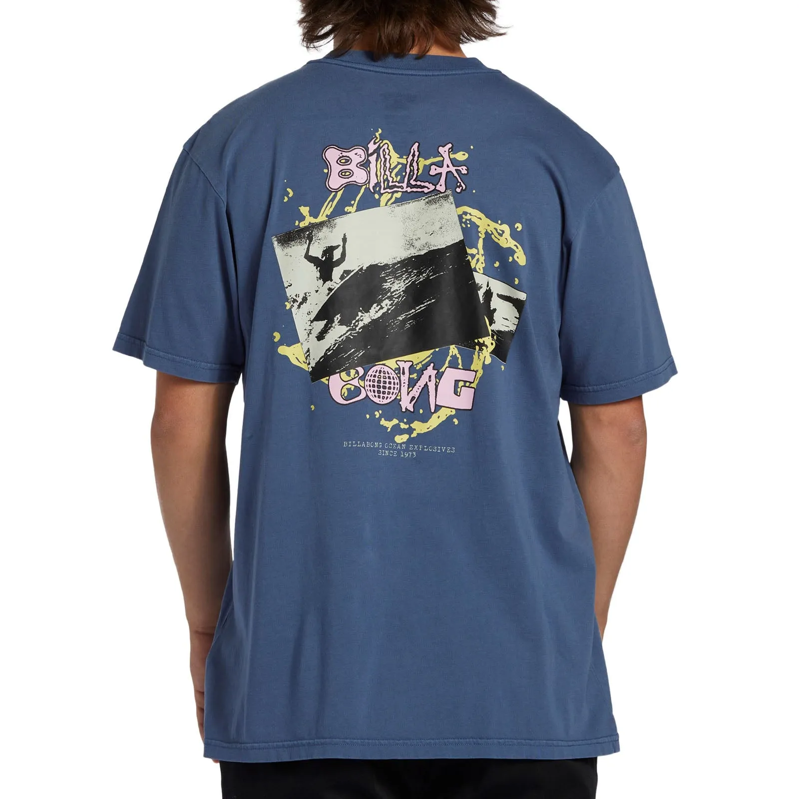 Billabong Mens High Tide Crew Neck Cotton T-Shirt Ultra Soft Handfeel FlexFit Technology