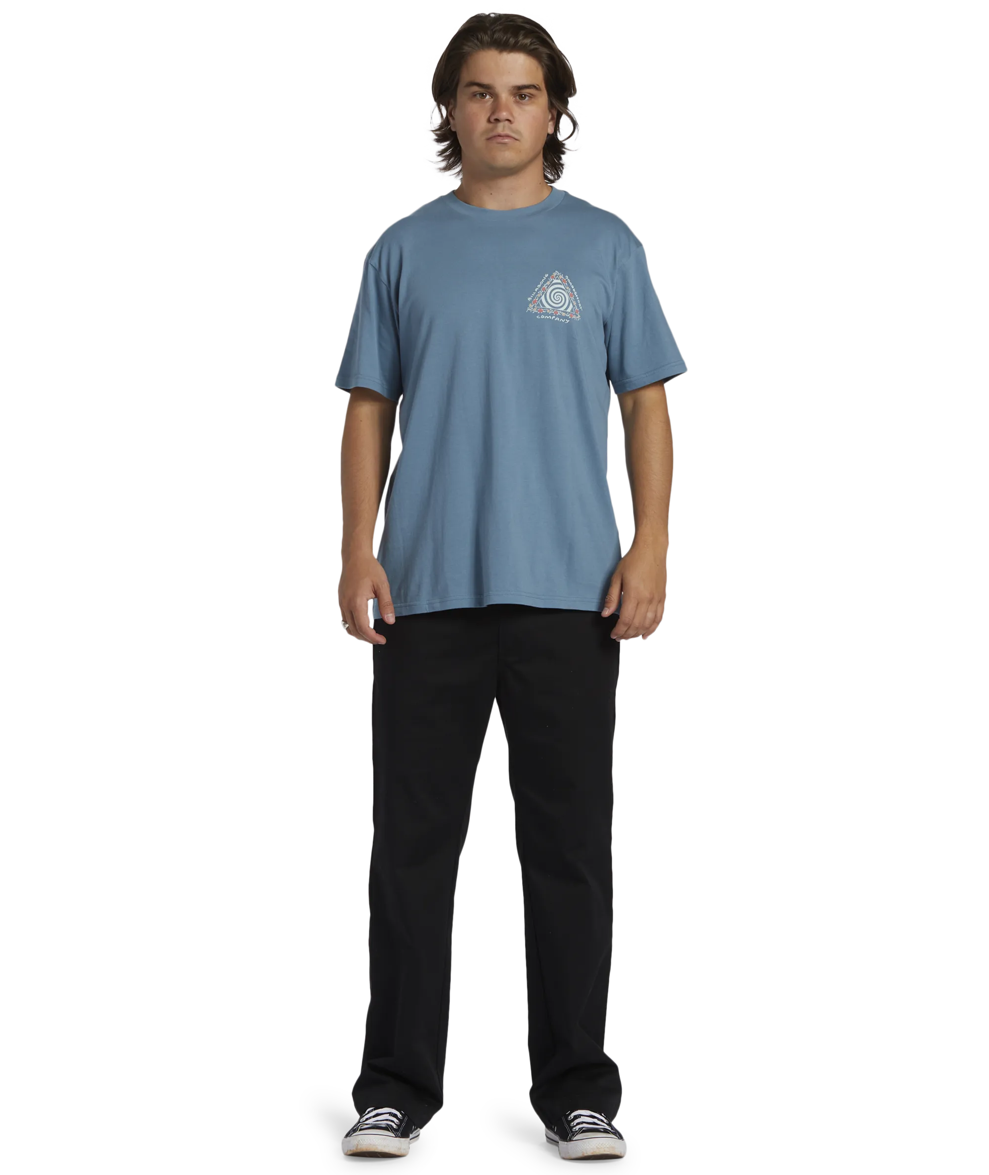 Billabong Mens Segment Short Sleeve T-Shirt Ribbed Hem Finish