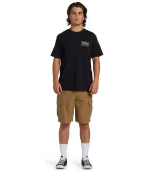 Billabong Mens Walled Short Sleeve T-Shirt Breathable Mesh Insert