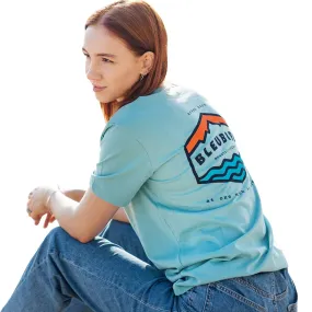 Trendy Shirt Stain Repellent Coating Bleubird Groundswell Crew Neck Short Sleeve T-Shirt - Teal