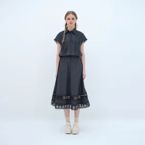 Curvy Fit Creative Fashion Blouse & Midi Skirt Set