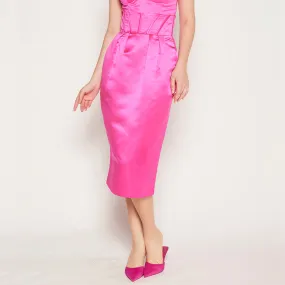 Corset Midi Skirt Layered Structure
