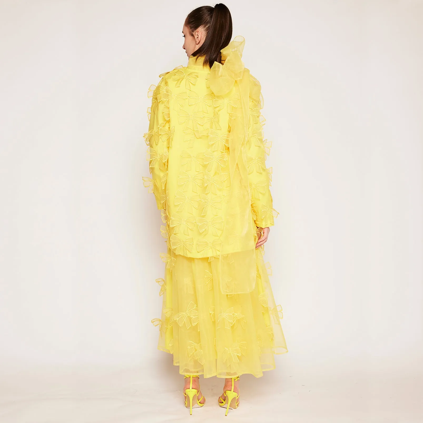 Romantic Vibe Bows embroidered Organza Skirt