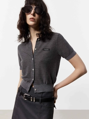Versatile Piece Short Sleeve Knit Cardigan